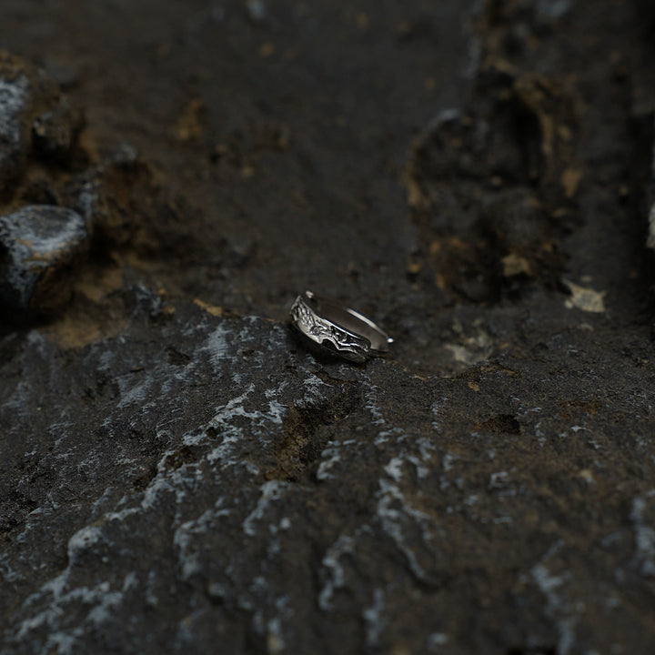 Pendientes de aro texturizados de plata esterlina S925 