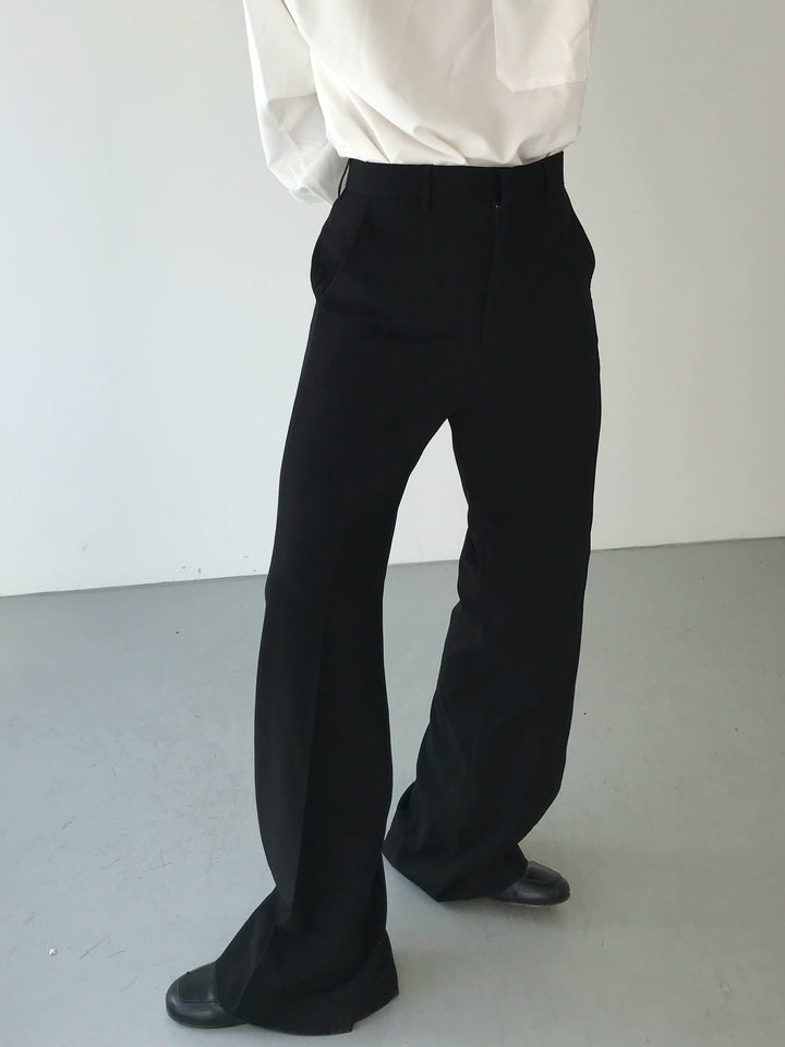 Flared Wide-Leg Dress Pants