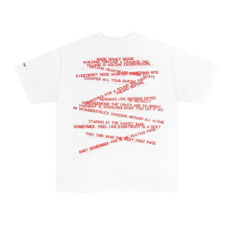 Hip-hop Graphic Short-sleeve Tee