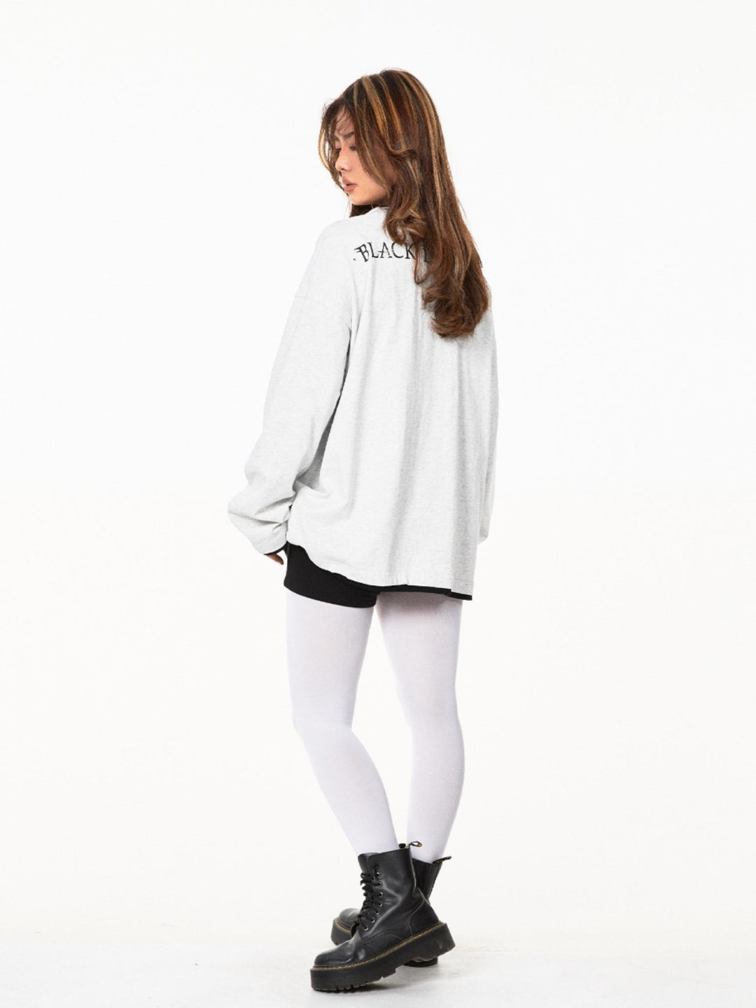 Printed Long-Sleeve Turtleneck Top
