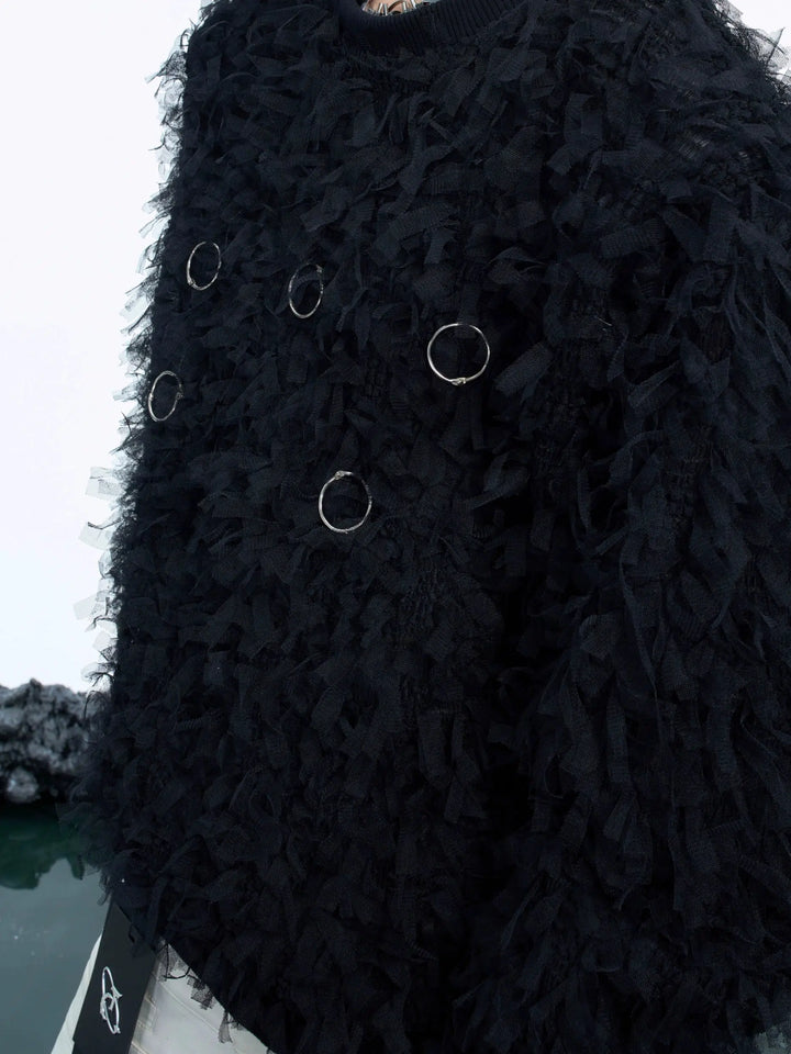 Furry Round Neck Sweatshirt