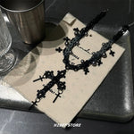 Gothic Cross Layered Chain Necklace