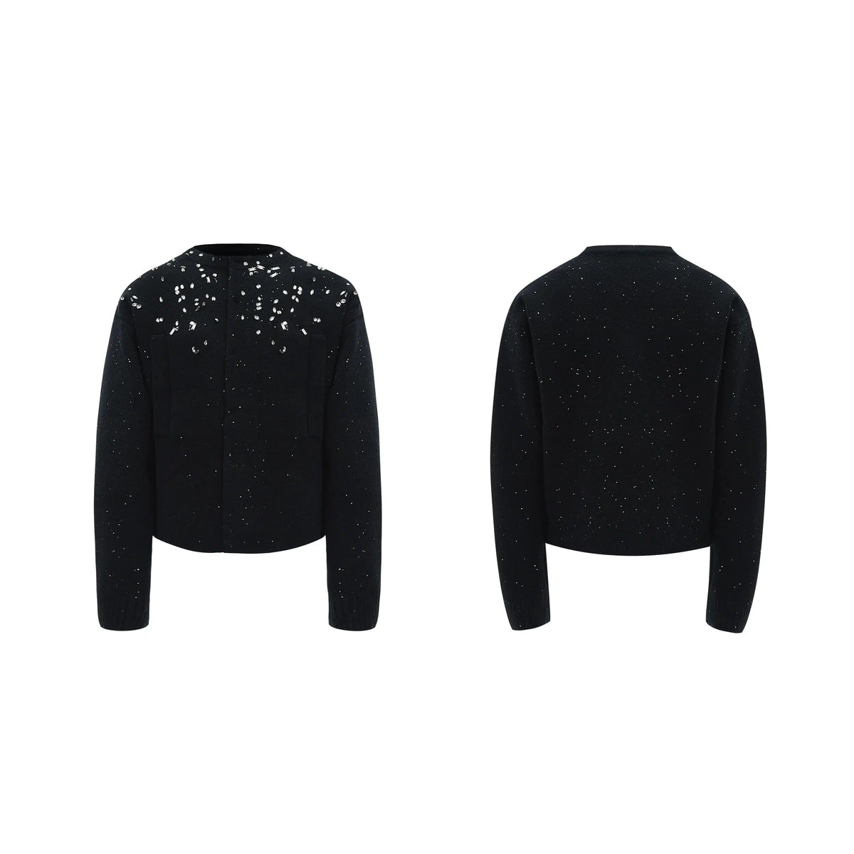 Diamond Embellished Knitted Cardigan