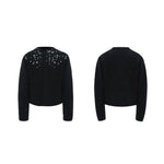 Diamond Embellished Knitted Cardigan
