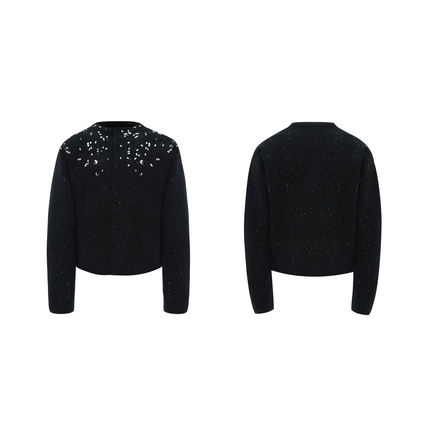 Diamond Embellished Knitted Cardigan
