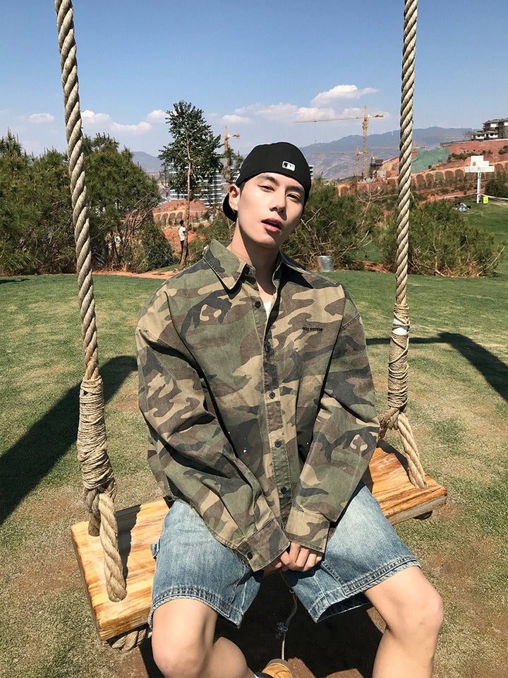 Loose-fit Camouflage Shirt