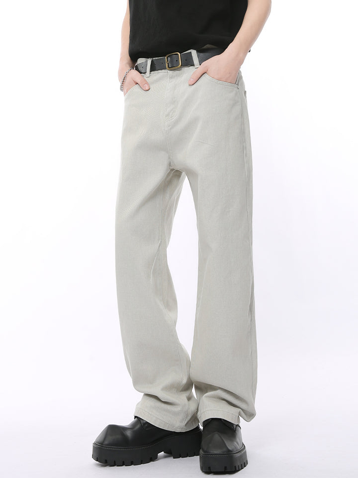 Mid-Waist Loose Straight Jeans