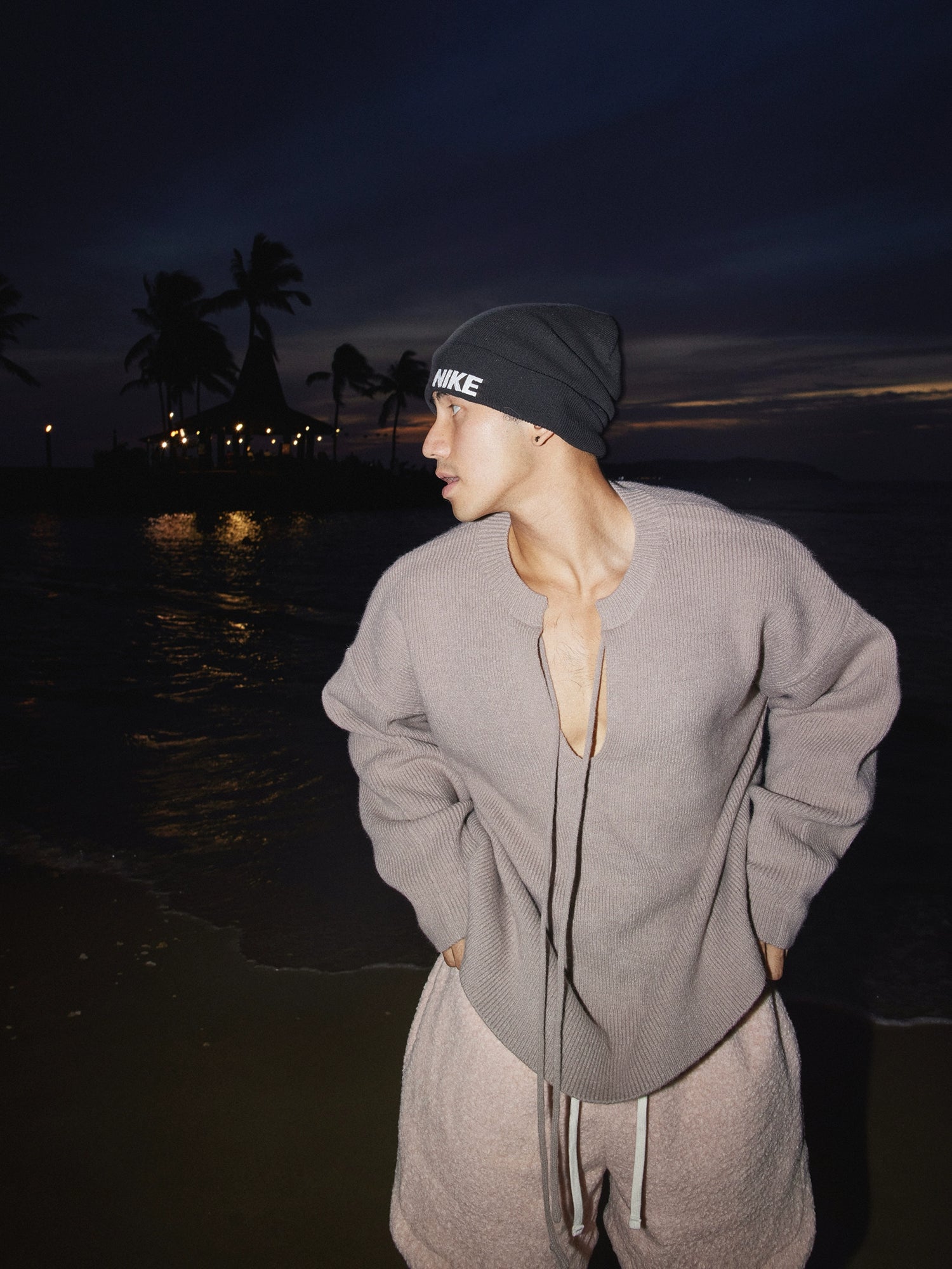 Rahat Örgü Fermuarlı Uzun Kollu Kazak 