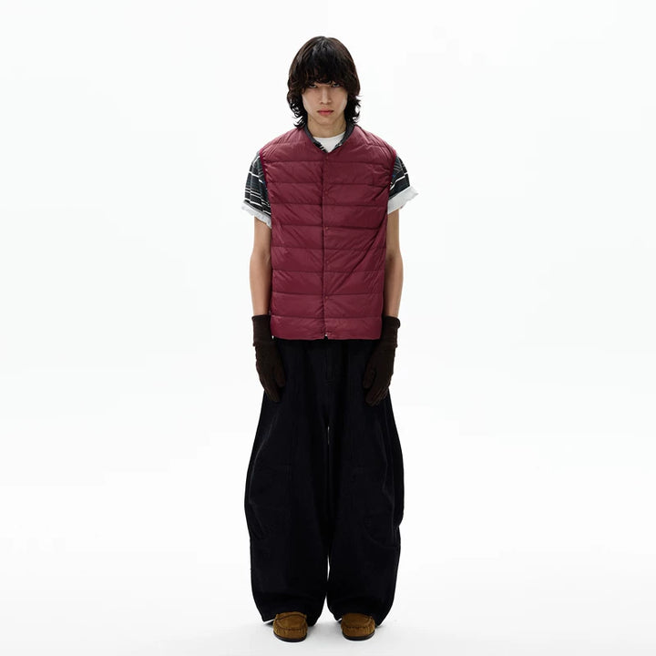 Minimalistische Street Style Donsvest 