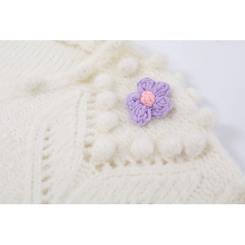 Flower Hollow Knit Sweater
