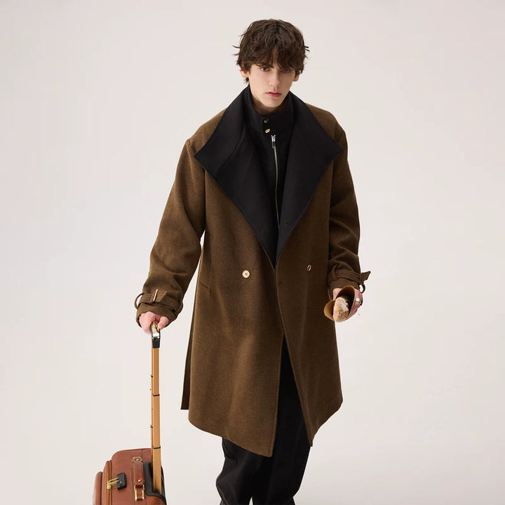 Large Lapel Wool Coat
