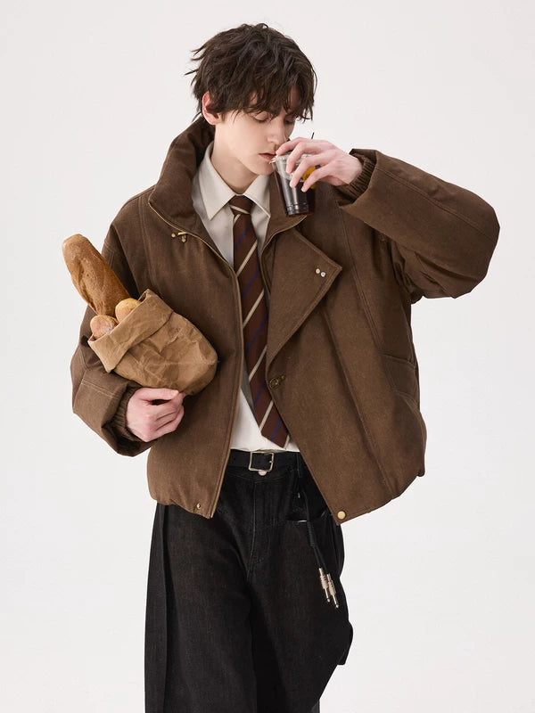 Airplane Button Short Cotton Jacket