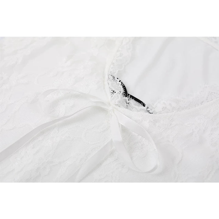 Peplum Hem Lace Tank Top