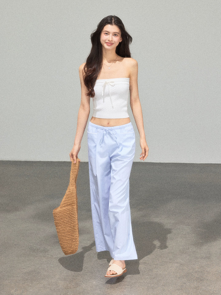 Knitted Bandeau Tube Top Slim Fit
