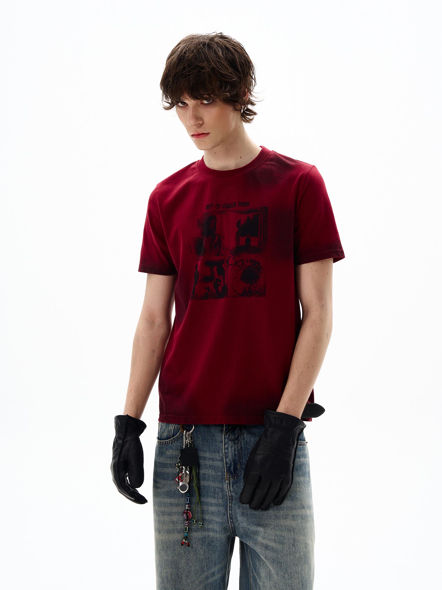 Distressed Graphic Short-Sleeve T-Shirt