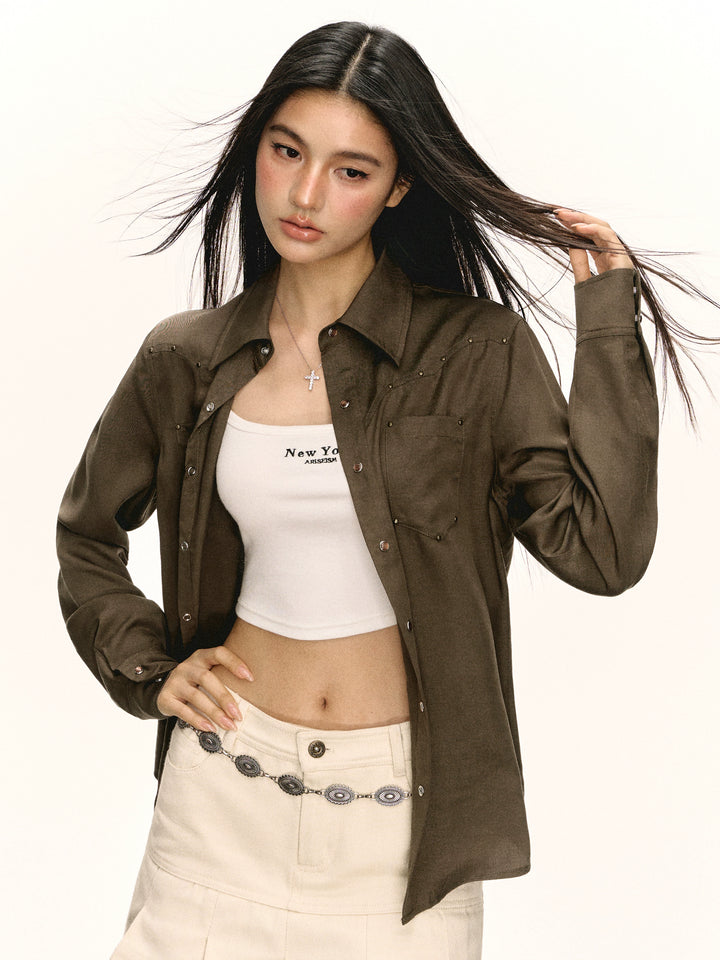 Retro Slim Fit Button-Up Shirt