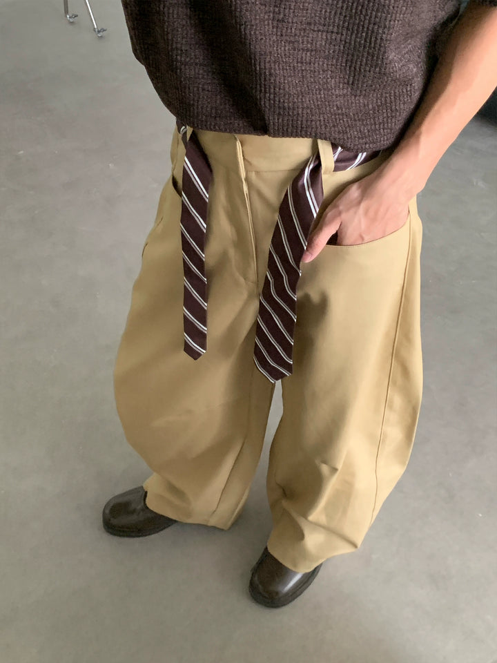 Wide Leg Casual Drape Pants