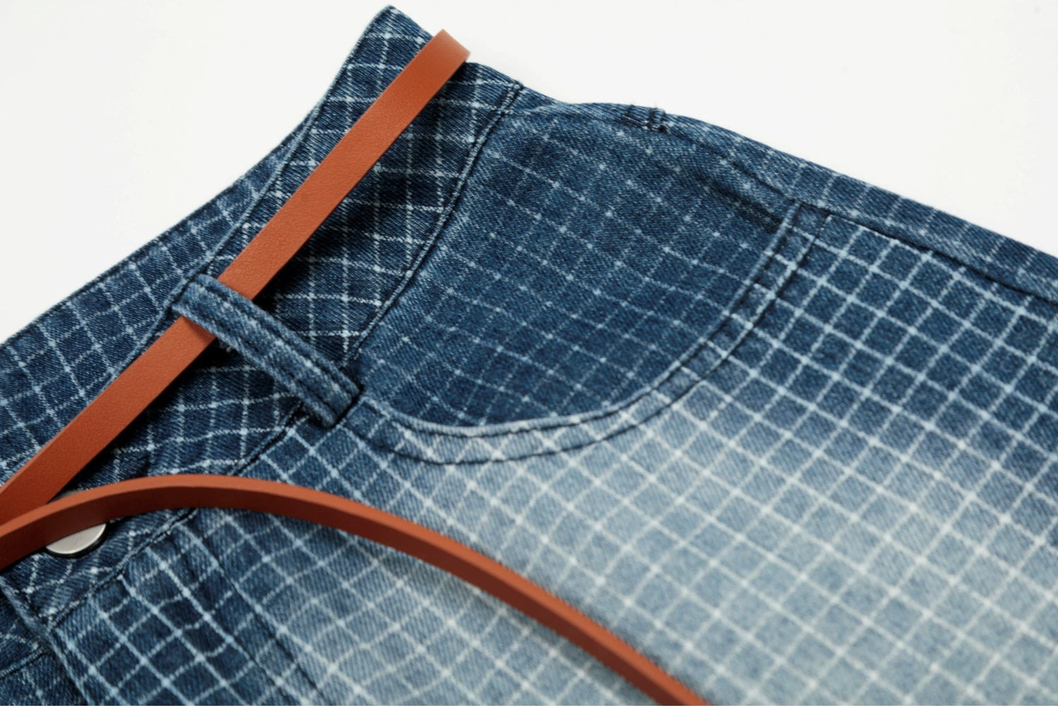 Calças de Denim Cropped de Cintura Alta e Largura Retro 