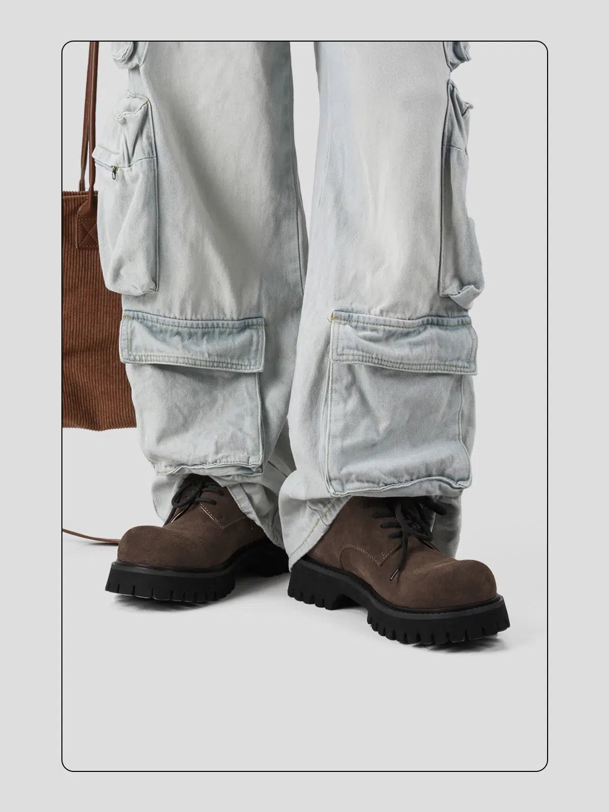 Suede Thick-Soled Derby Shoes