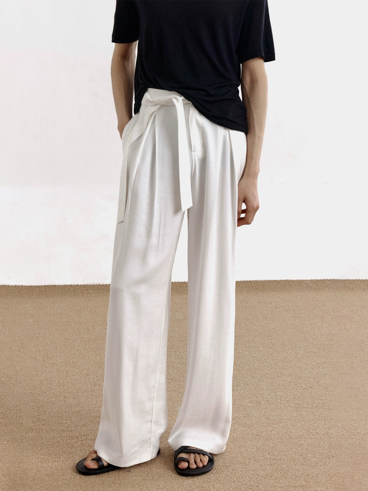 Tie Waist Casual Pants