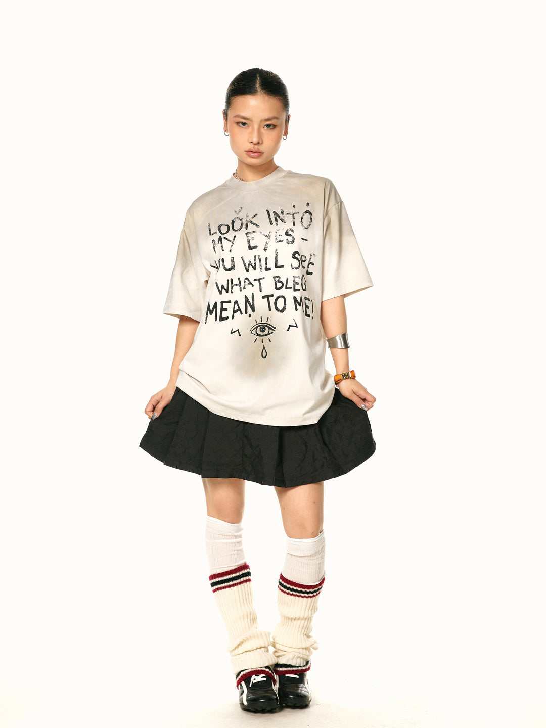 Loose Retro Print Short-Sleeve T-shirt