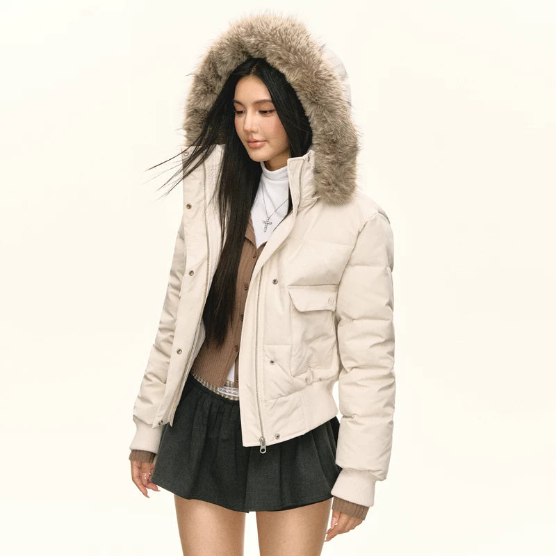 Retro stil tjock varm vinterjacka 