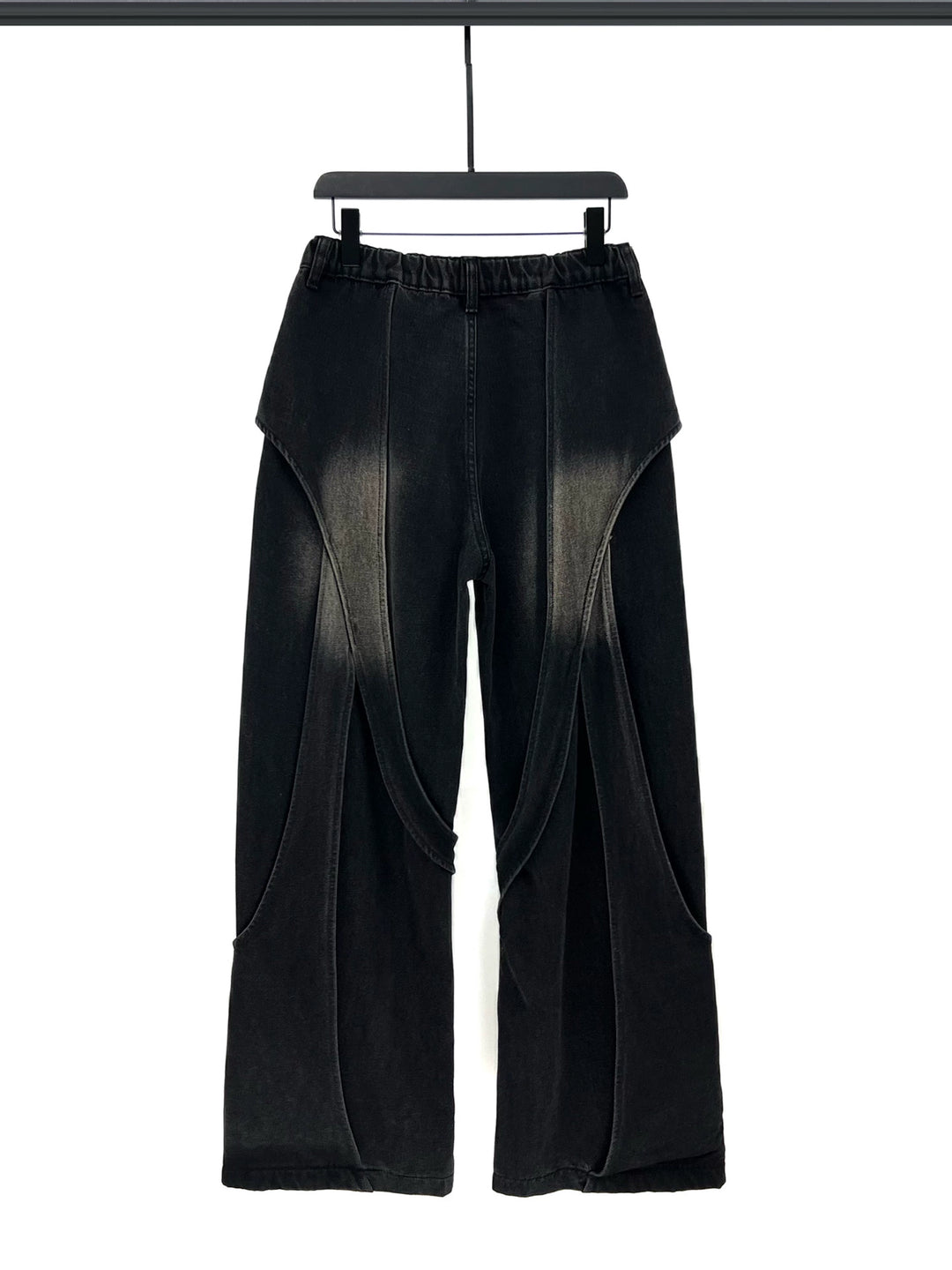 Deconstructed Loose Fit Floor-Mopping Jeans