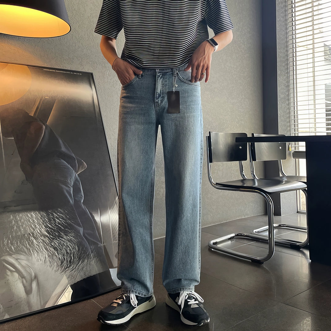 Loose Straight Wide-Leg Casual Jeans Pants