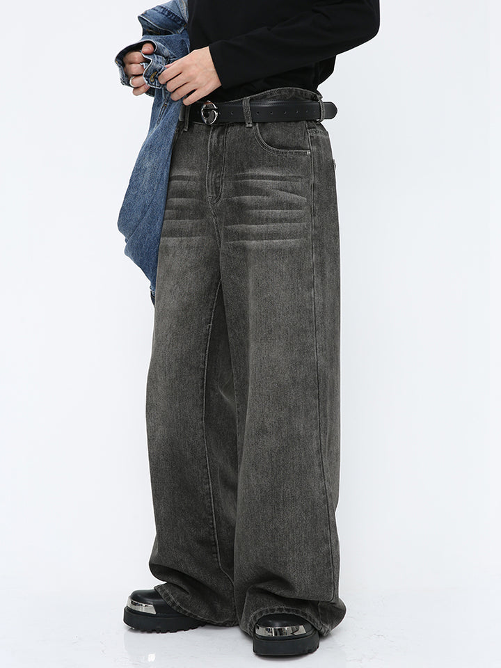 Jeans larges droits rétro 