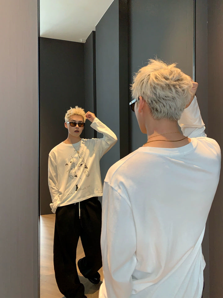 Portrait Print Pullover