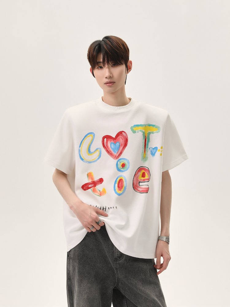 Graffiti Print Short-Sleeve T-Shirt