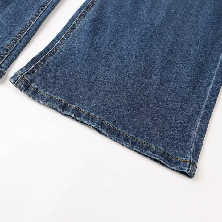 Calças Jeans Flare Slim Fit Retro 