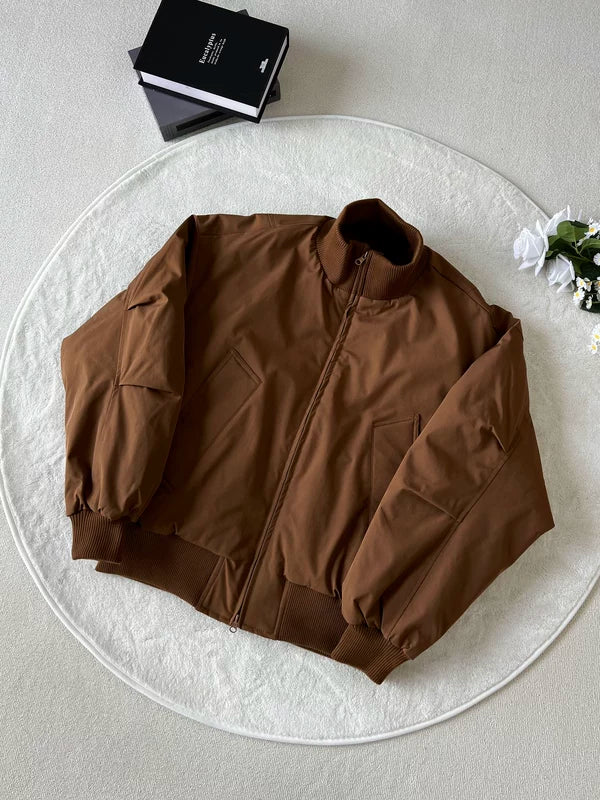 Stand Collar Oversized Duck Down Jacket