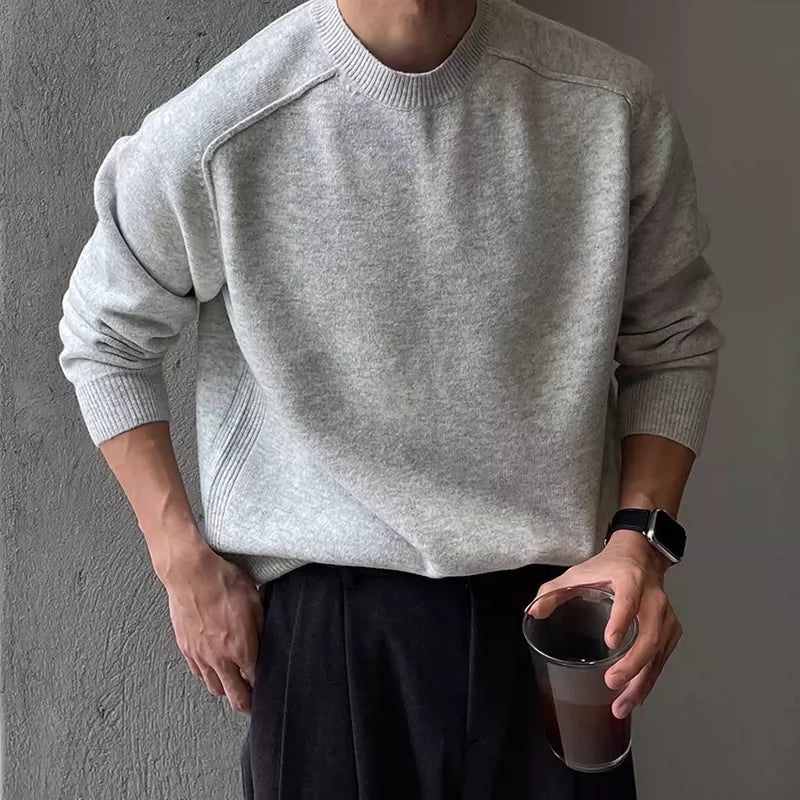 Crew Neck Knit Loose Fit Pullover