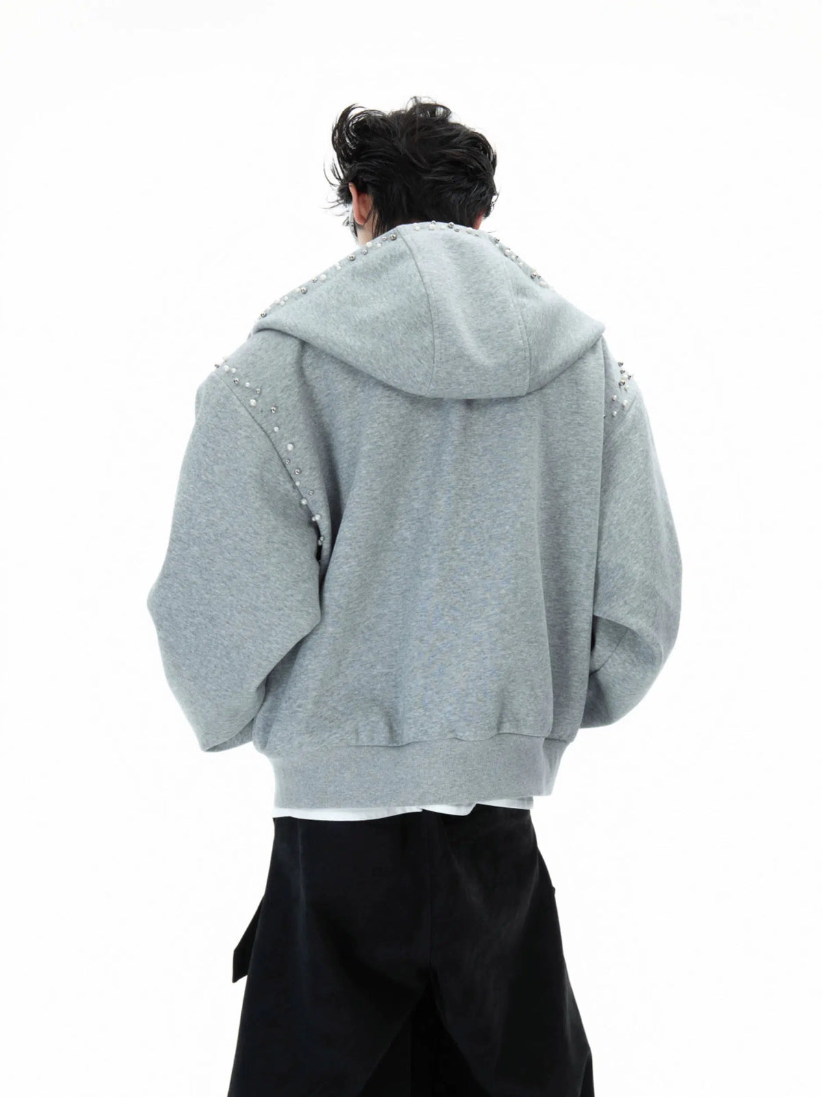 Pearl Trim Hooded Jacket