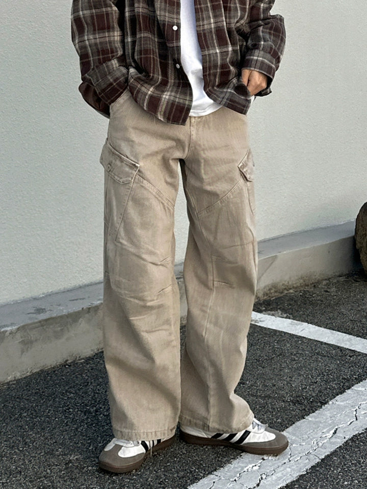 Loose Straight Wide-Leg Pants