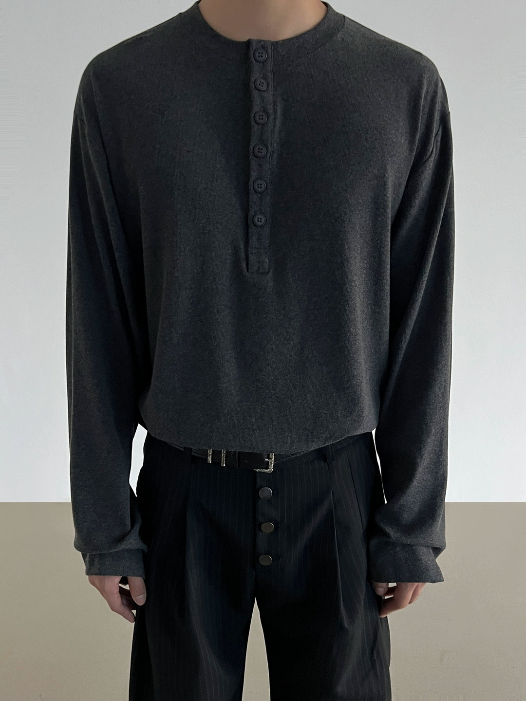 Henry Collar Slim Pullover