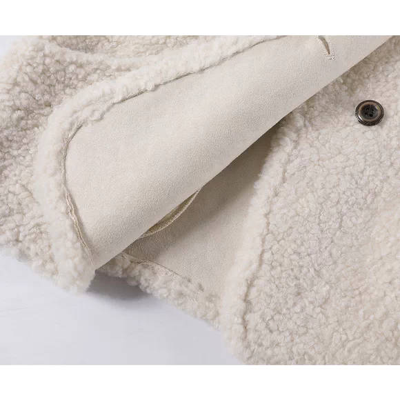 Lamb Wool Sleeveless Vest Coat