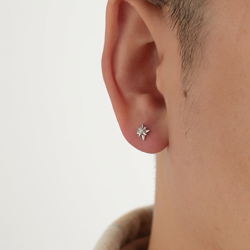 Sterling Silver Star Stud Earrings