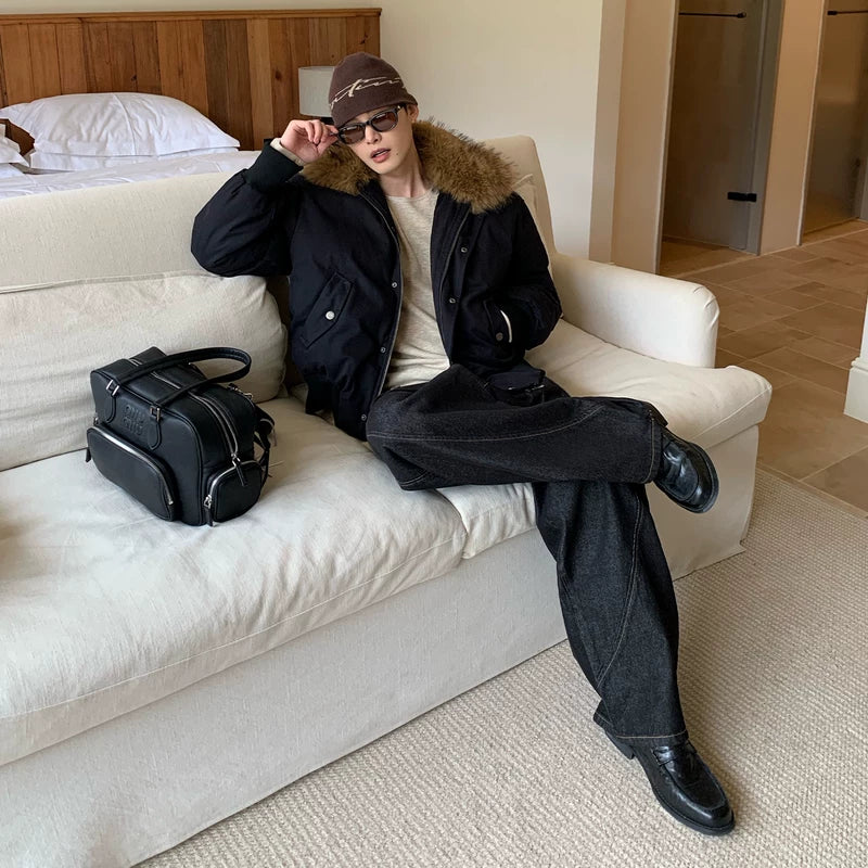 Geïsoleerde parka-jack met afneembare capuchon 