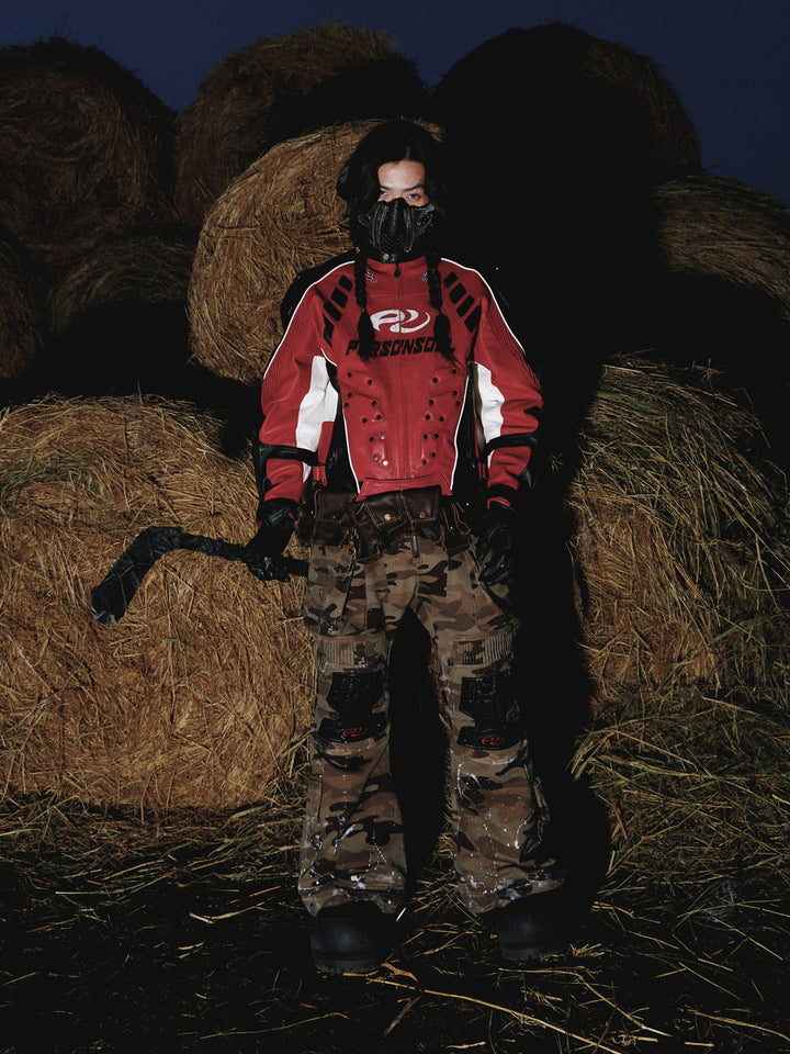 Pantalones de utilidad de camuflaje con rodilleras 