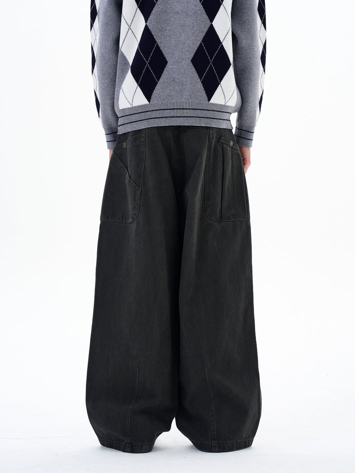 Wide Leg Casual Cargo Pants