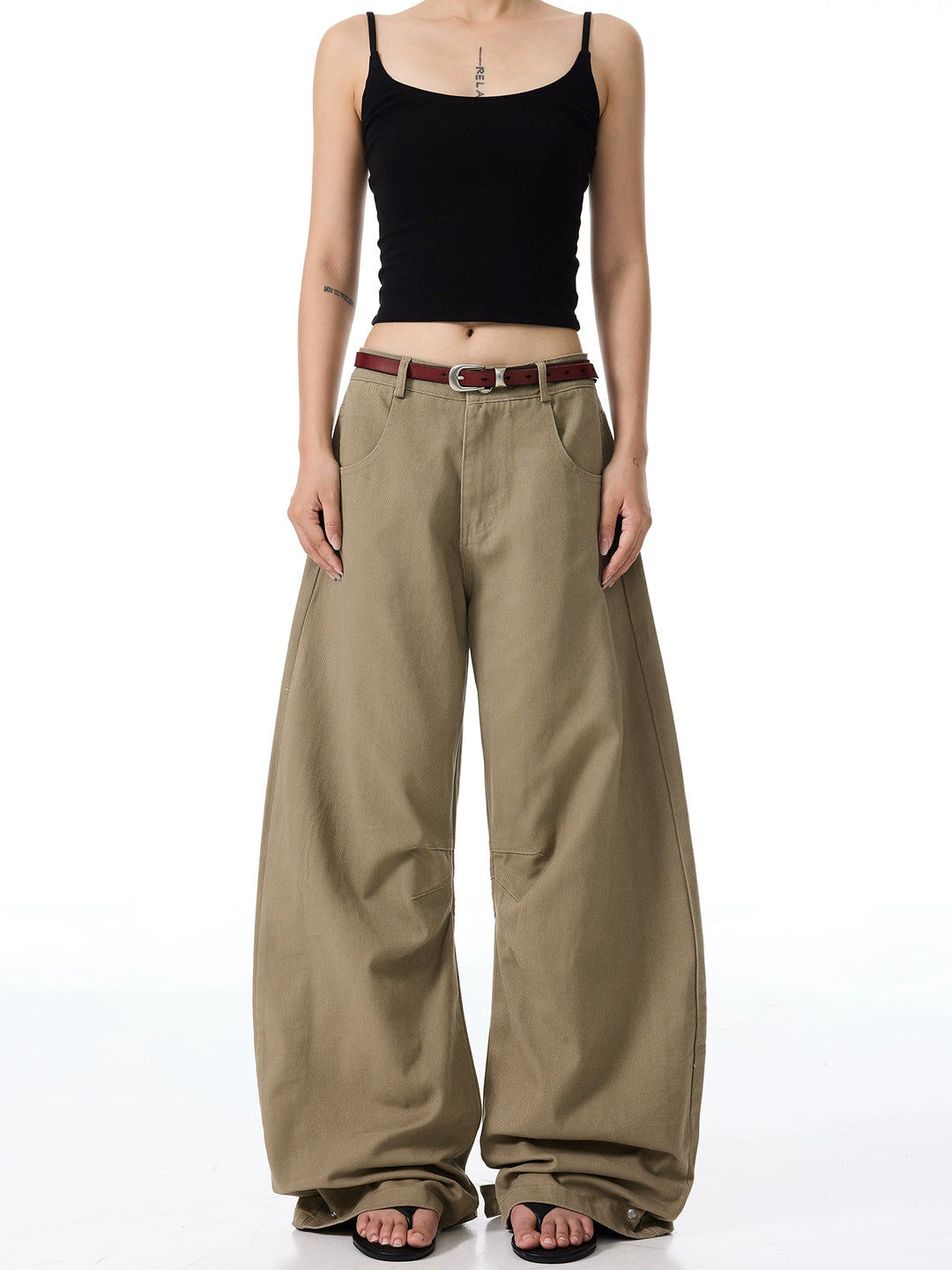 Casual Straight Drape Pants