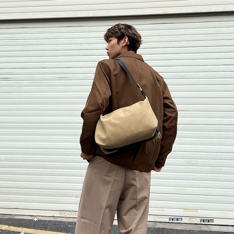 Suede Leather Shoulder Crossbody Tote Bag