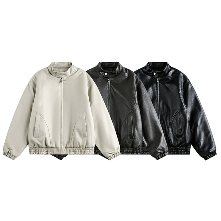 Leather Windproof Insulated Jacket