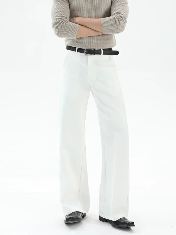 플로우이 스트레이트 레그 캐주얼 드레스 팬츠 