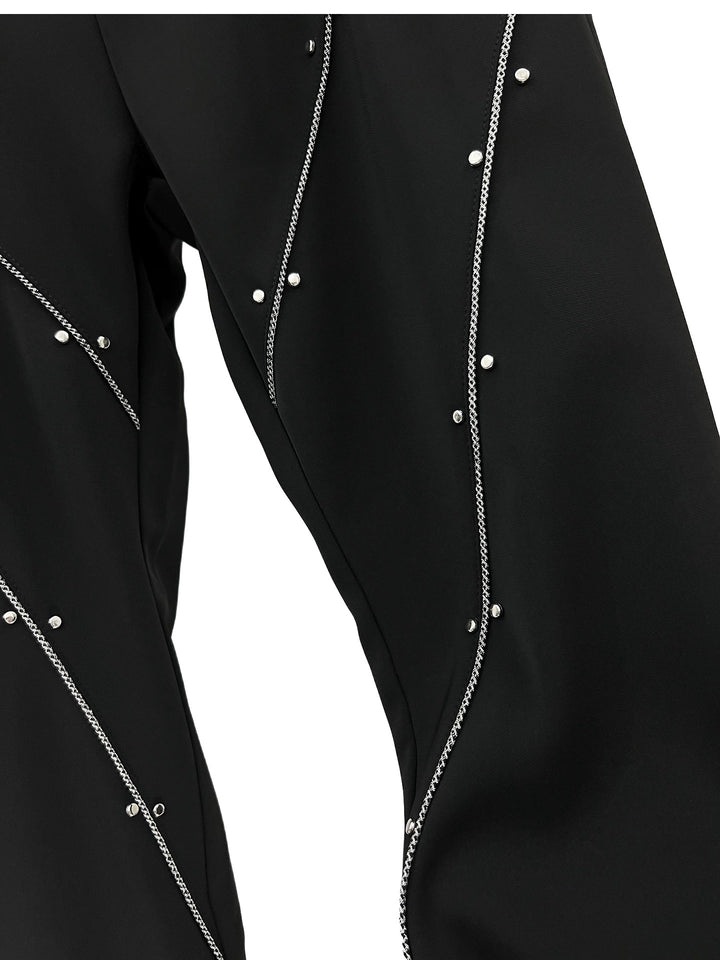 Rivet Line Flared Casual Pants