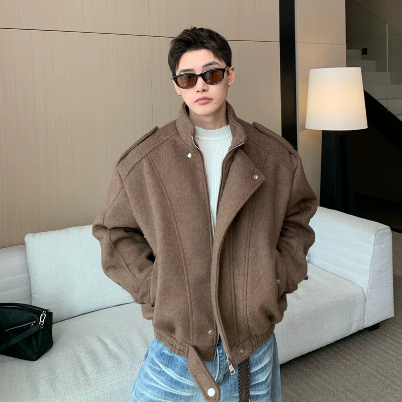 3D Gedeconstrueerde Wijd-Schouder Woljas 