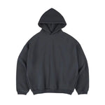 Drop Shoulder Velvet Hoodie Pullover