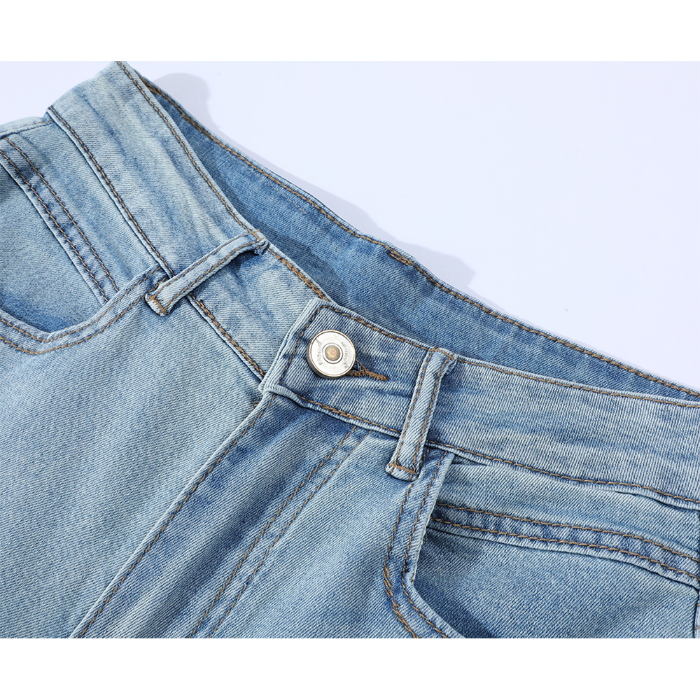 Retro Wide-Leg Embroidered Denim Pants